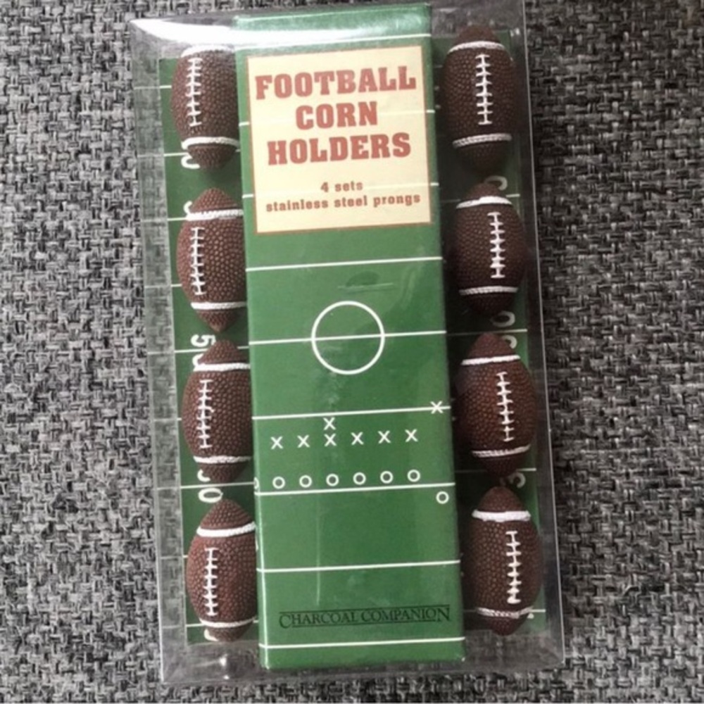 Football Corn Holders stainless steel prongs